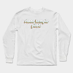 Stone Temple Pilots - Retro Rainbow Typography Faded Style Long Sleeve T-Shirt